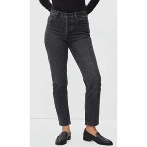 Everlane Mom Jeans Women's 33 High Rise Tapered Charcoal Gray Black 33 R